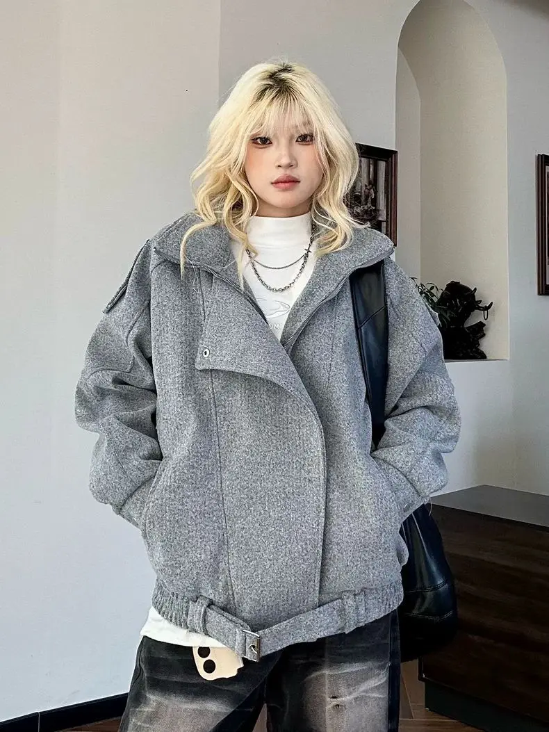 

Bomber Jackets Womens Jacket Winter Polyurethane Multipockets Windproof Heavy-Duty Techwear Waterproof Urban Reflective Panelled