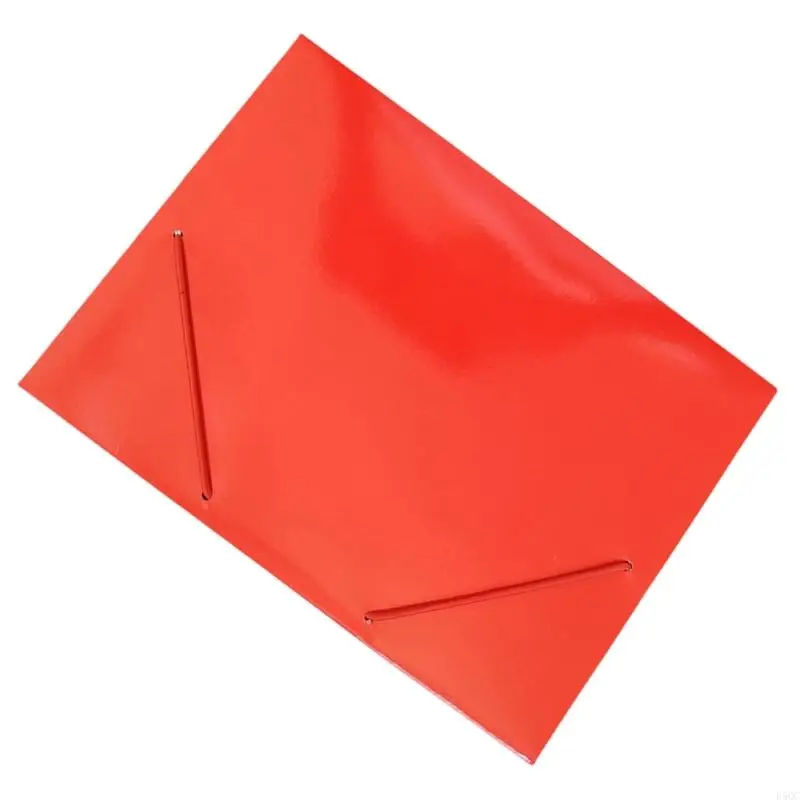 مجلدات مستندات بلاستيكية مقاس بتصميم حزام مطاطي ومنظمات ملفات قابلة للتوسيع D5QC #4