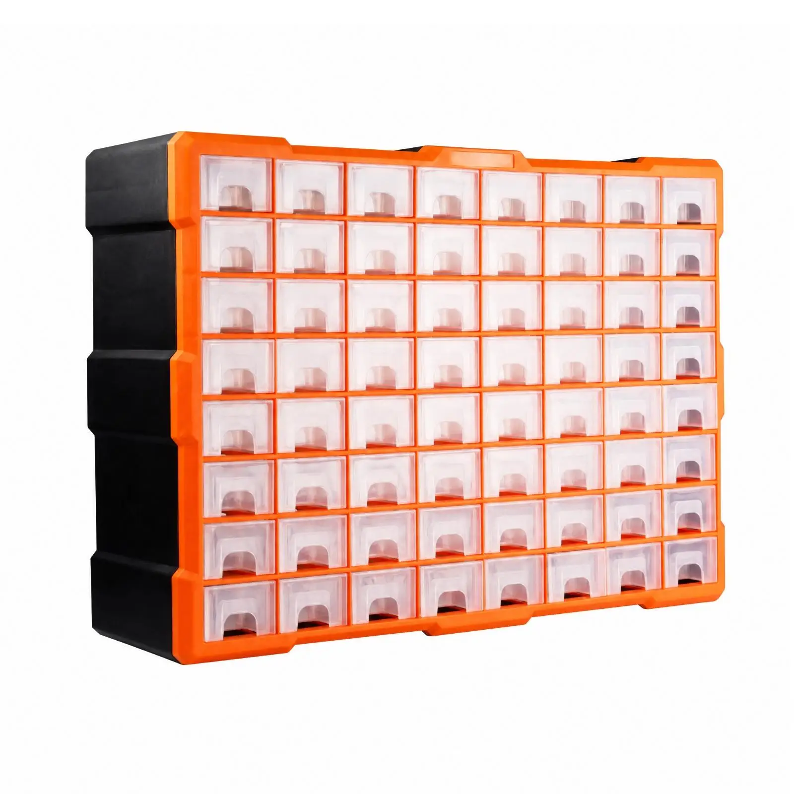 Sturdy 64 Compartment Drawer Storage Cabinet for Screws Hardware Small Components Workshop Organizer Unit