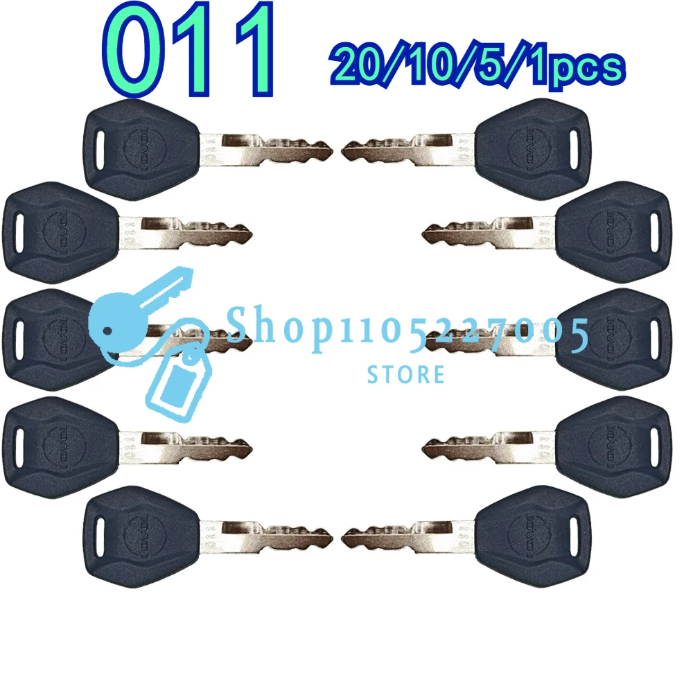 20/10/5/1PCS New Serial Number 011 Keys Style for Excavator FR60 75 80 150 220 260 330 360 Ignition Switch Door Opening Key