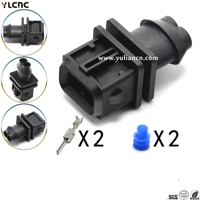 YLCNC factory direct sales 1Set 2Pin 3.5mm Automotive Engine Plug EV1 EV14 Fuel Injector Nozzle Connector 1928402448 8D0971946
