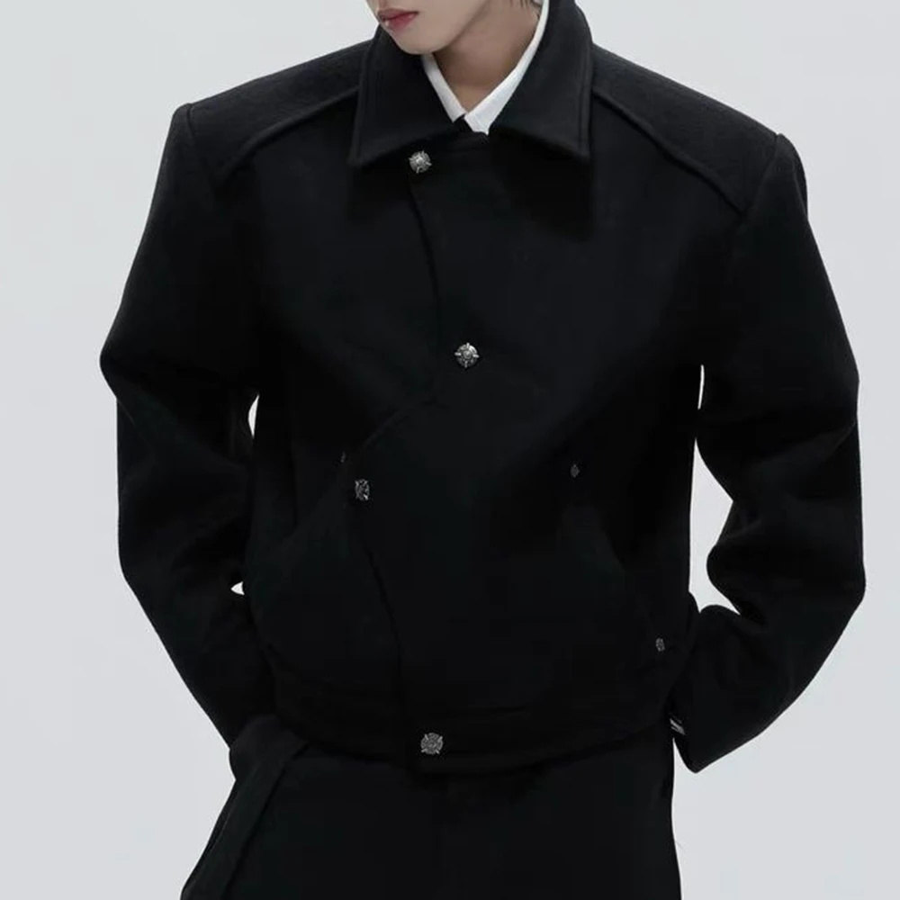 2025 Winter New Men's Deconstructed Long-Sleeve Jacket American Retro Fashion Trendy High Street Casual Loose Niche Men's Top
