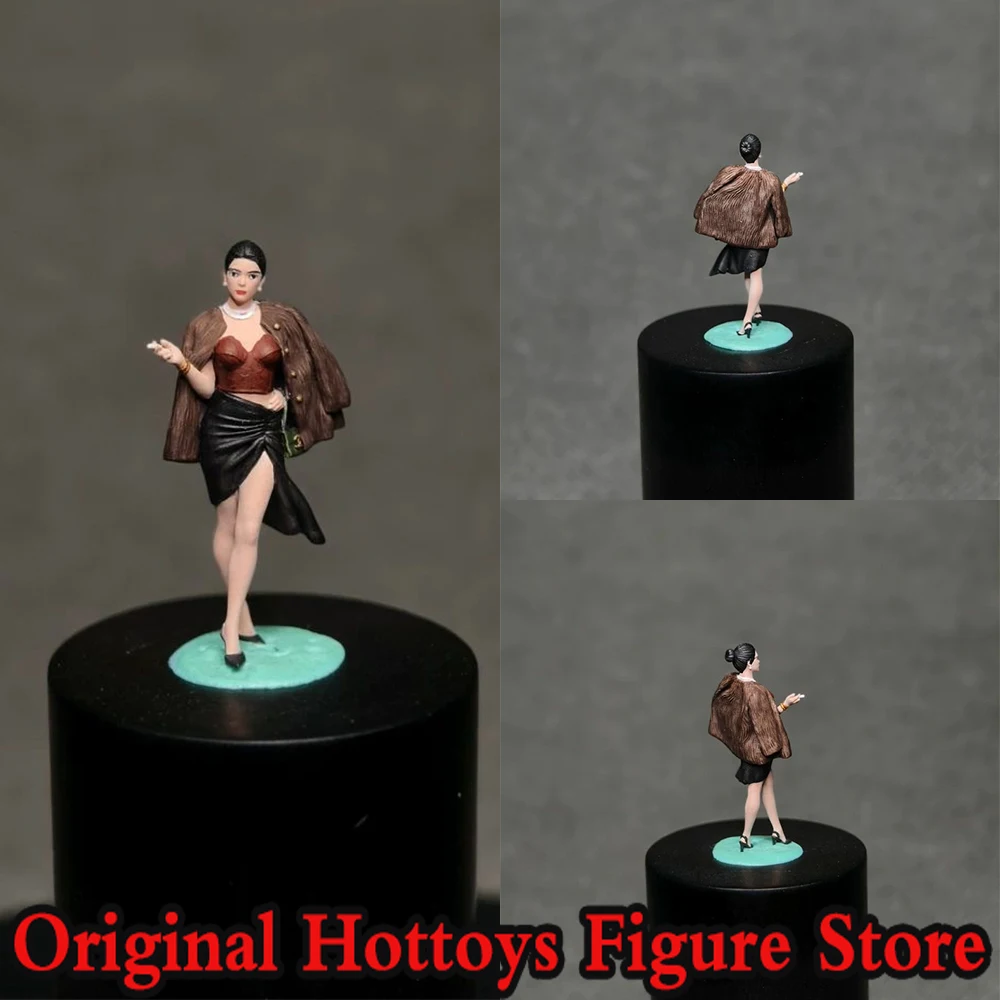 

1/64 Scale Women Soldier Rich Beauty Mini Painting Sculpture Character Full Set About 2.7cm Action Figure Doll Collection