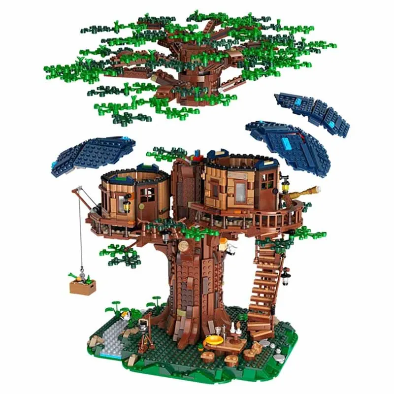 مكعبات البناء الحضرية لـ Four Seasons Tree House متوافقة مع مكعبات بناء عائلة Tree House 21318 للبناء ج