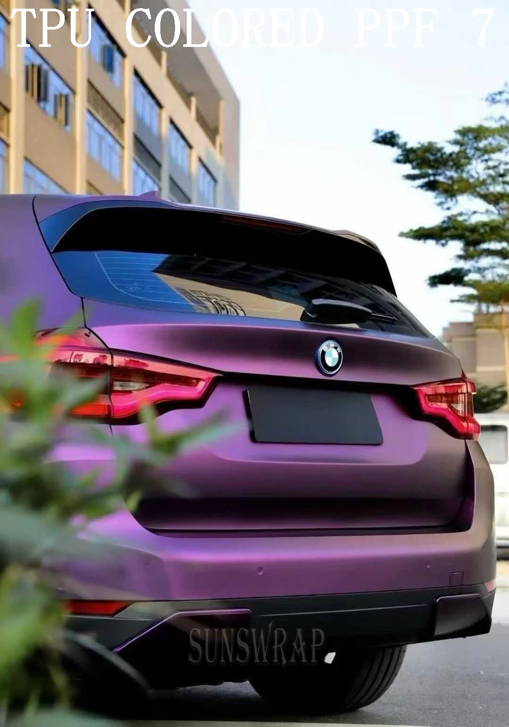 

Matte Black Purple TPU Color PPF Car Wrap Paint Protection Film - Satin Finish Vinyl - Scratch Proof - Easy Install 5x52ft/roll