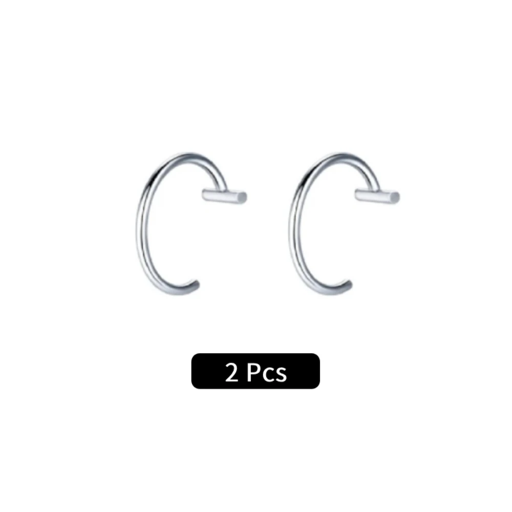 2 Stuks/6 Stuks Rvs Fake C Clip Lip Ring Labret Piercing Oorbel Fake Neus Piercing Cool Vrouwen Lichaam sieraden Non-Pierced