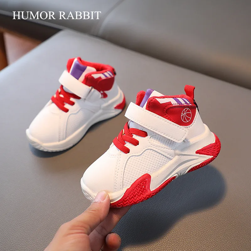 

2022 Children Running Shoes High Quality Comfortable Sneakers for Boys Soft Sole Breathable Jogging Basketball Training Shoes