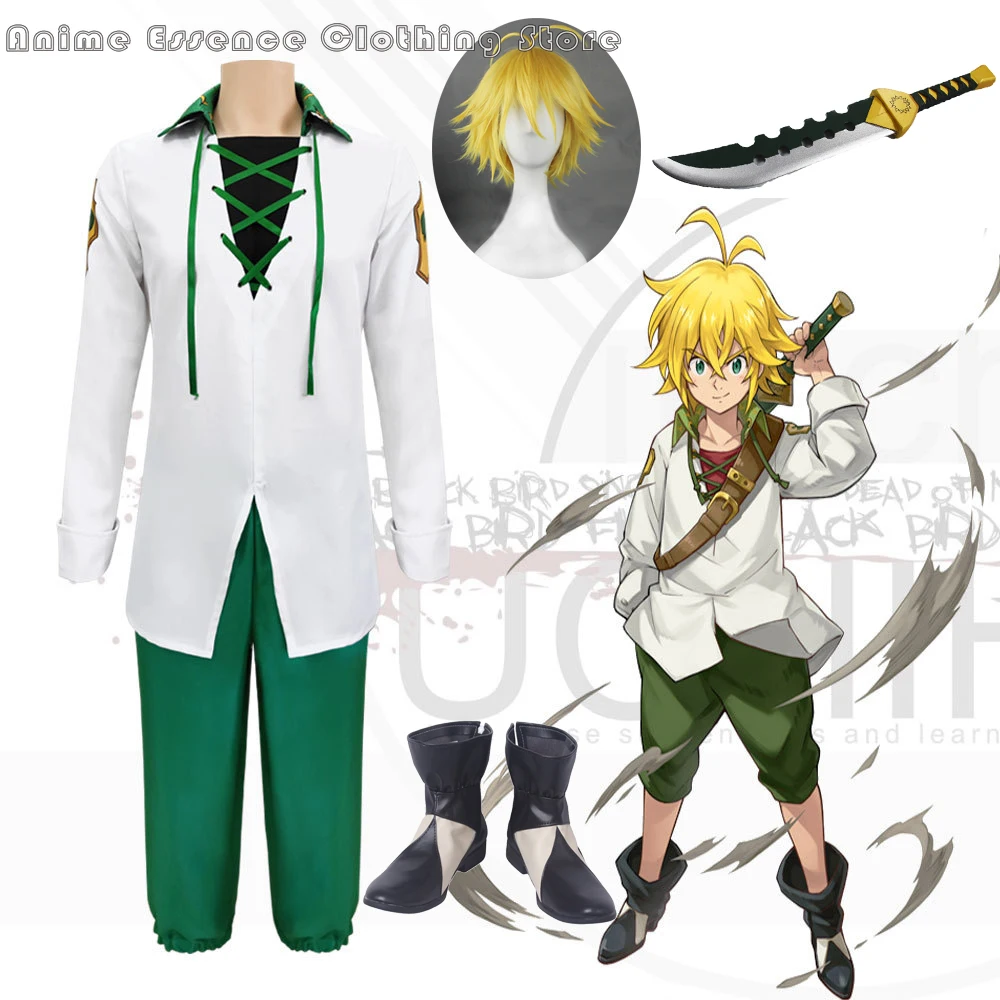 Anime Seven Deadly Sins Cosplay Meliodas Cosplay Costume wig Dragon's Sin of Wrath Nanatsu no Taizai Imashime no Fukkatsu