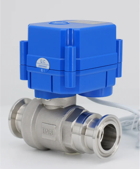 Industrial 2-Way Motorized Ball Valve, Gas Ball Valve, 304/316L Brass IP67 Low Current 12V 24V 220V AC DC OEM CE