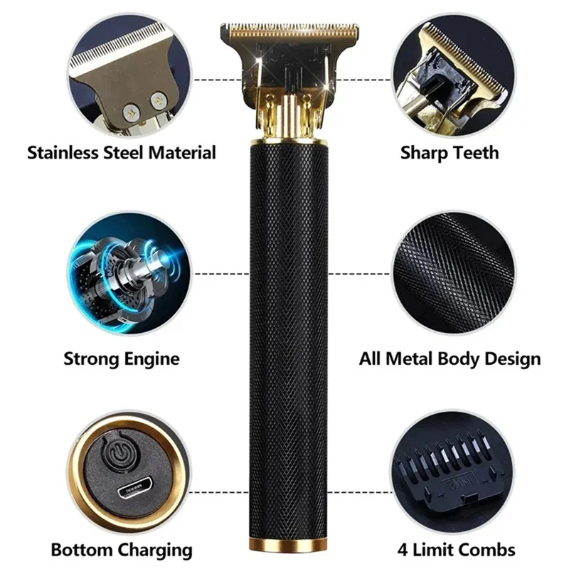 ماكينة قص الشعر الأكثر مبيعًا للرجال، ماكينة تشذيب الشعر الاحترافية، ماكينة قص الشعر الكهربائية اللاسلكية،