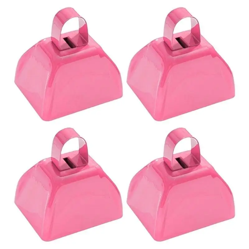 652F Pack of 4 Multipurpose Noise Maker Cowbell Creating Loud Cheer in Football Hockey Competition Using Simple Shake Motion