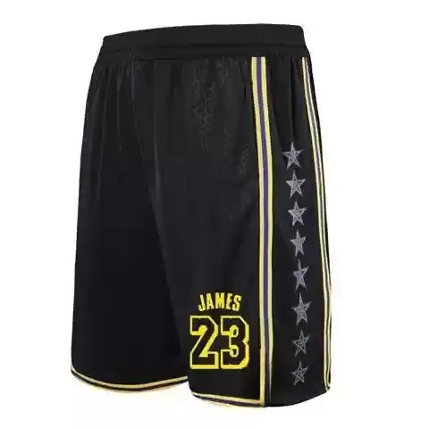 Sommer-Bestseller Herren Vertikaler Stern-Print Seitenstreifen Mesh Basketball-Shorts Schnelltrocknende Weiße Sport-Workout Fünf-Punkt-Shorts – Detail 15