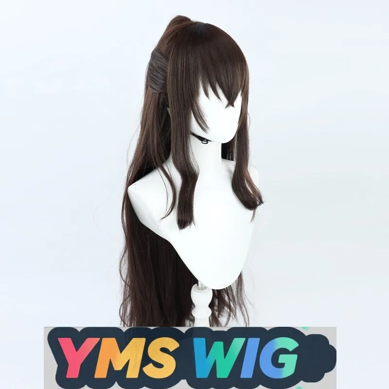 【MES PERRUQUE】 Bungou Stray Dogs Gender-Flexion Dazai Osamu Version Cheveux Longs Cosplay Perruque Marron Avec Queue De Cheval Pour Les Femmes