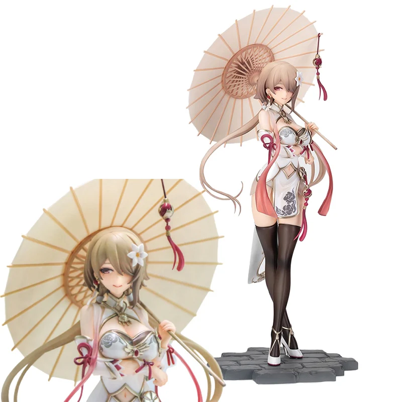 28CM Anime Figure Honkai Impact 3 Rita Rossweisse Huanxisha Sexy Cheongsam Standding  Model Dolls Toy Gift Collect PVC Material