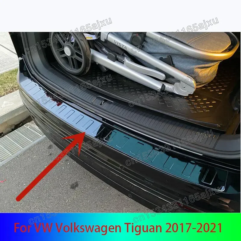 

Нержавеющая сталь для VW/Volkswagen Tiguan 2017 2018 2019 2020 2021, автомобильный Стайлинг, протектор заднего бампера, порог, протектор багажника, накладка