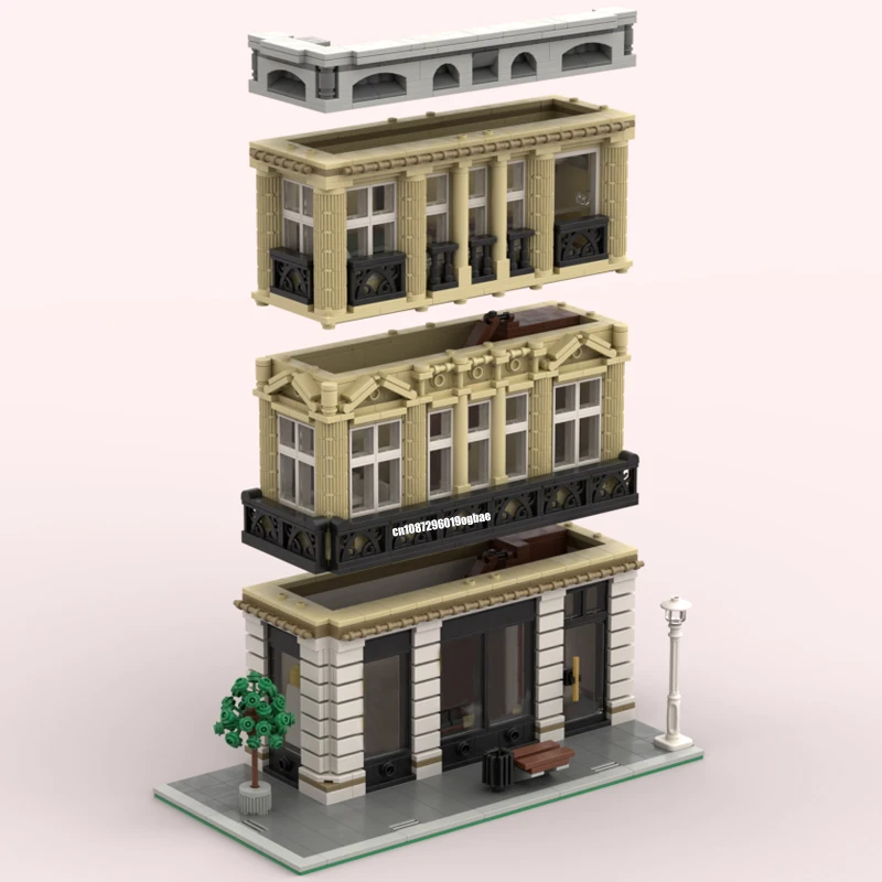 NUOVO 1808PCS Città di Vendita Caldo Street View Moc Modulare Parigino Boutique Corner negozio modello FAI DA TE idee creative ChildToy Regalo Blocco