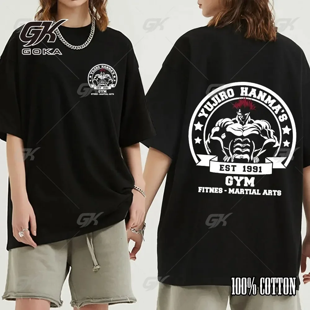 

Japanese Anime Baki Hanma The Grappler Print Summer Men's T Shirts Casual Fashion Round Neck Short Sleeve Plus Size Loose Tshirt