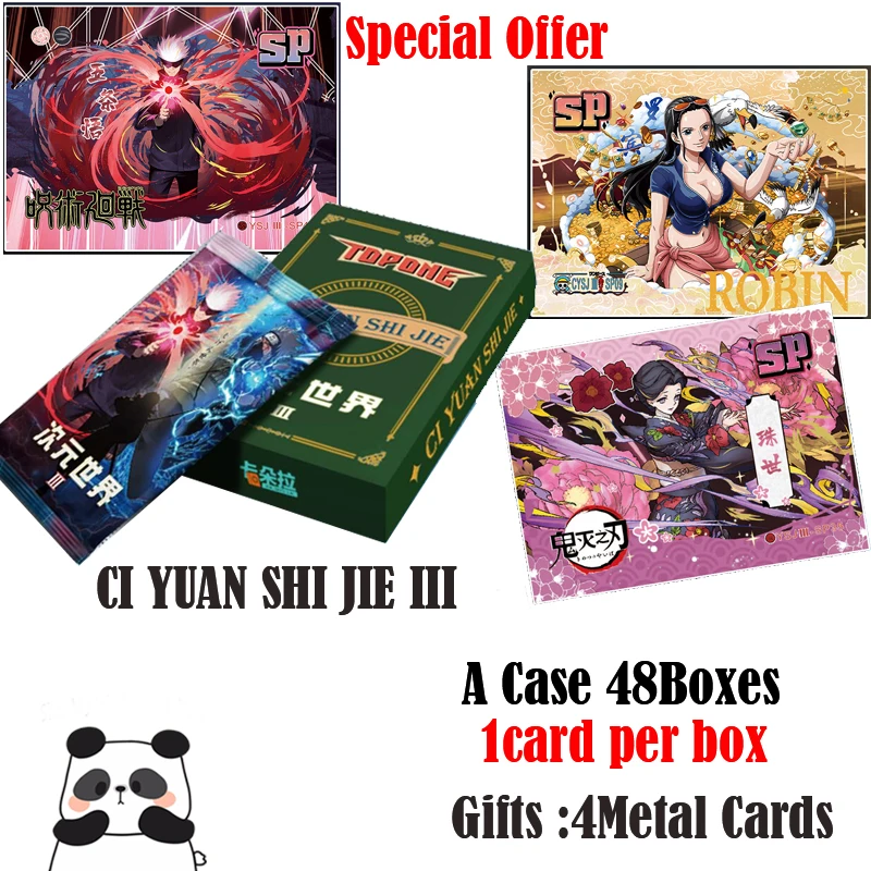 Special Offer Anime Collection Cards Jujutsu Kaisen Demon Slayer One Piece Doujin Booster Box Kid Toy Gifts