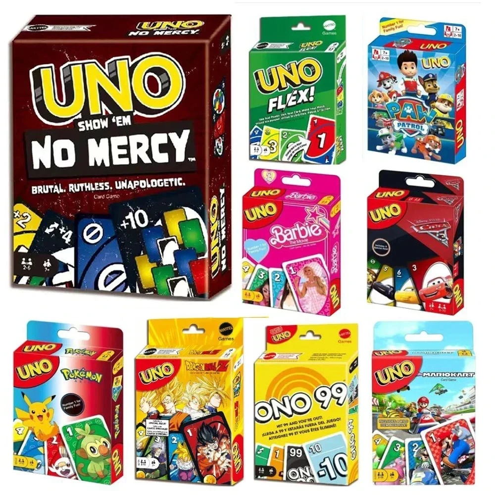 

new uno no mercy card game Anime Cartoon Board Game Pattern Family Funny Entertainment uno no mercy game uno Card Game Christma