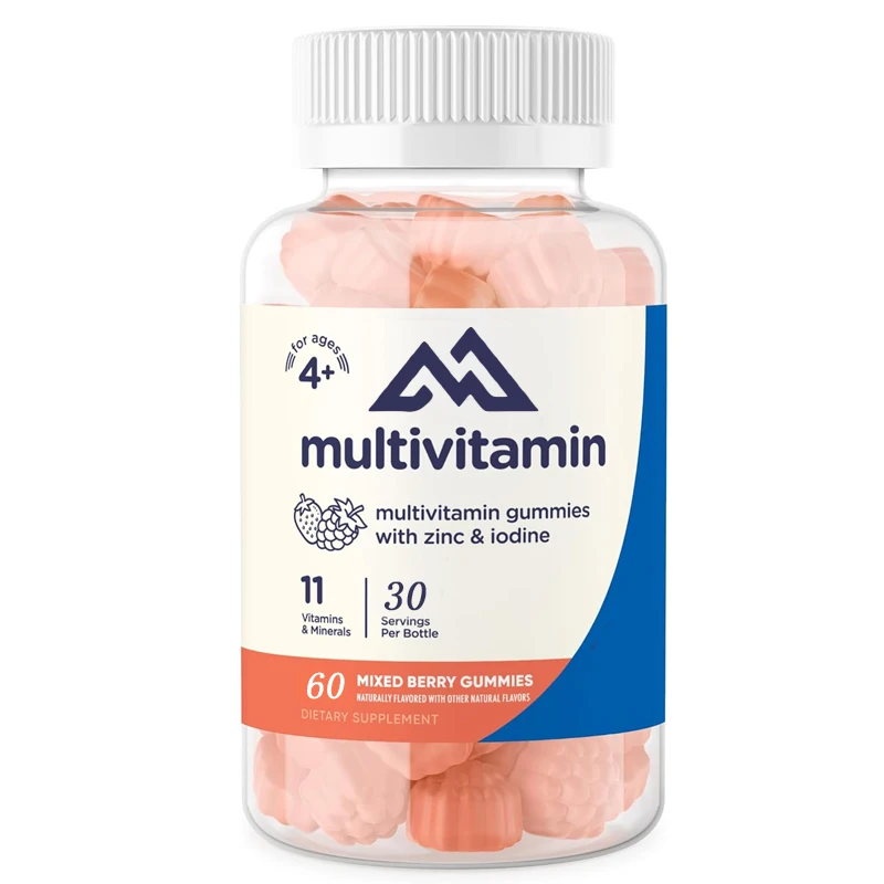 

60 pieces of children's multivitamin mineral gummies (mixed fruit flavored gummies) - gluten free, non GMO, vegetarian friendly