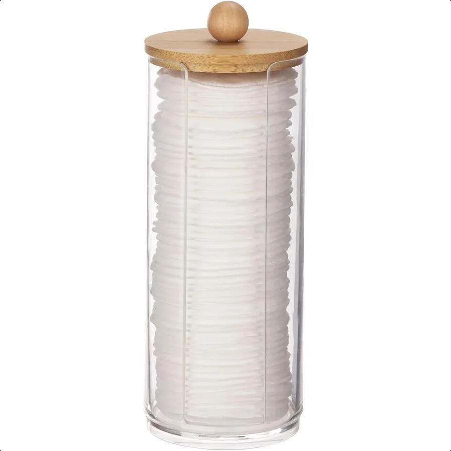 Cotton Pads Holder Makeup Removers Bathroom Organizer Storage Cotton Rounds Clear