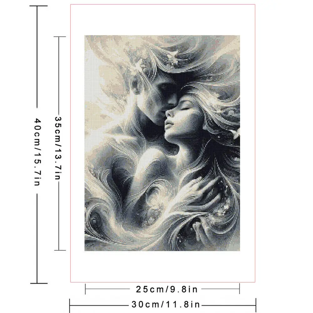 Huacan Woman Diamond Mosaic Man Diamond Painting Full Square Round Drill Embroidery Portrait Decoration Living Room