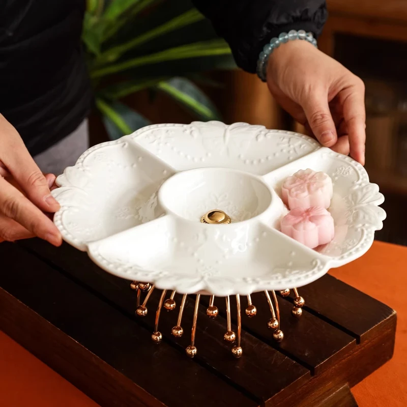 

European Cake Stand Ceramic Wedding Party Dessert Candy Fruit Plate Cake Self-help Display Home Table Salad Pasta Plates Dish