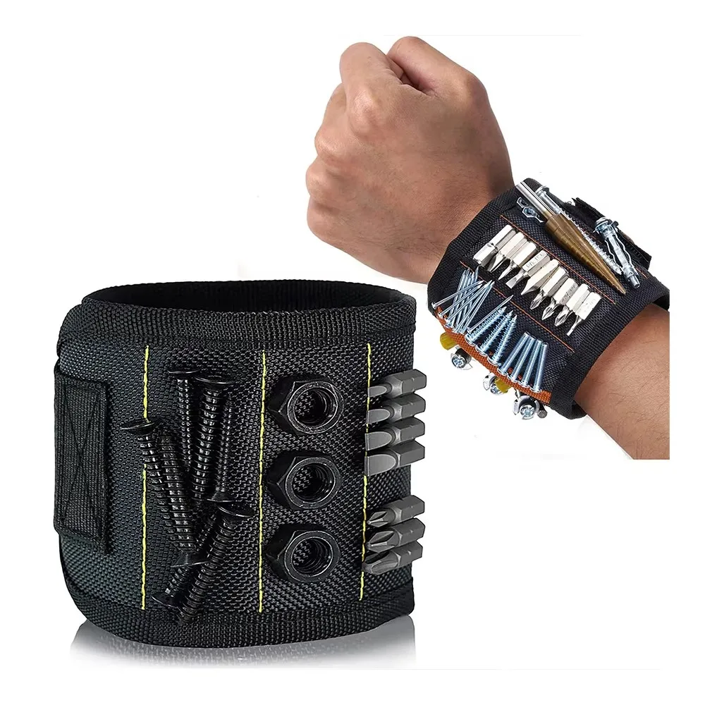 Motorcycle Repair Tools Magnetic Wristband for Holding Screws,Nails,Drilling Bits,Wrist Tool Holder Belts with Strong Magnets