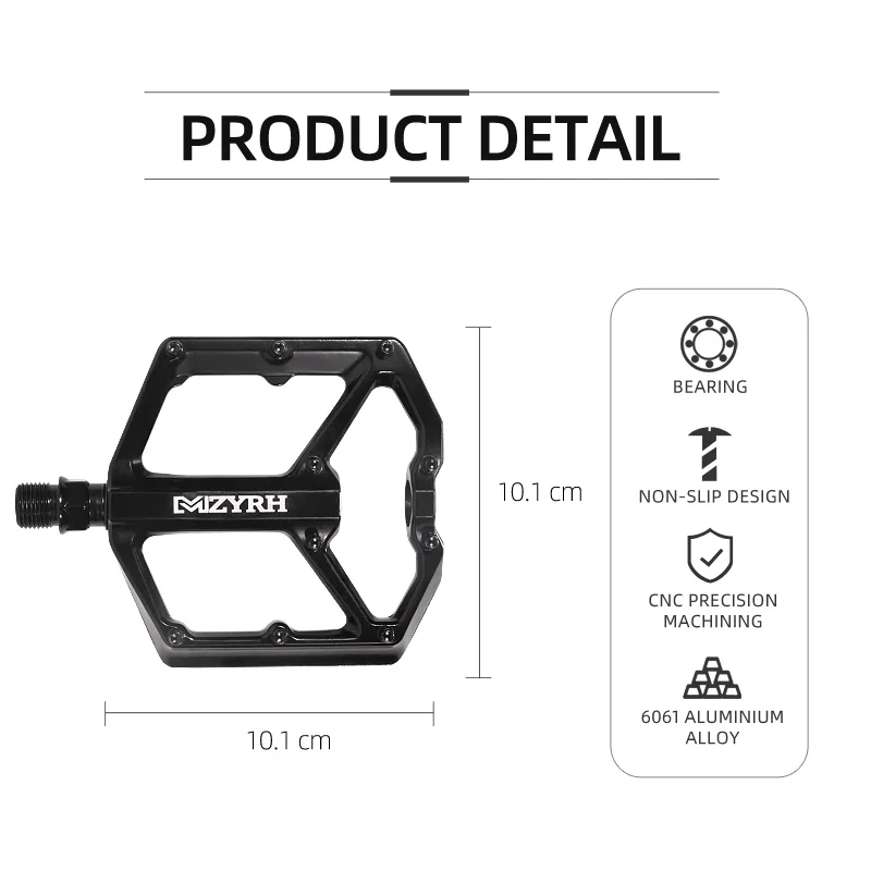 MZYRH Bicycle Pedals Ultralight Anti-slip CNC BMX MTB Road  Pedal  Sealed Bearing  Pedals Bicycle Accessories