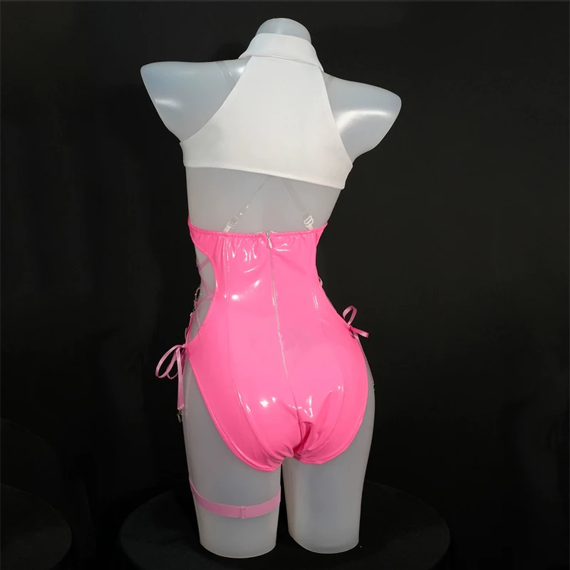 لعبة ROLECOS NIKKE آلهة النصر الحليب تتفتح الأرنب زي تنكري لفتاة وكيل الحليب الوردي المرأة بذلة هالوين كرنفال البدلة