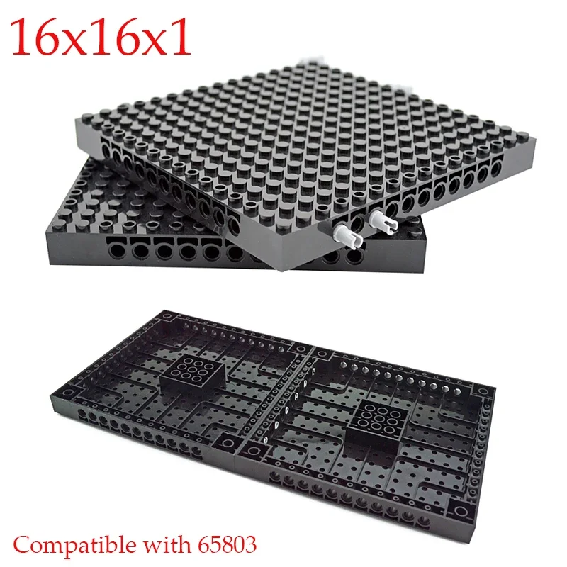 DIY Technical Assembles MOC Parts Special Particles 16x16x1 1/3 with Holes Brick Compatible with 65803 Base Building Blocks Toys