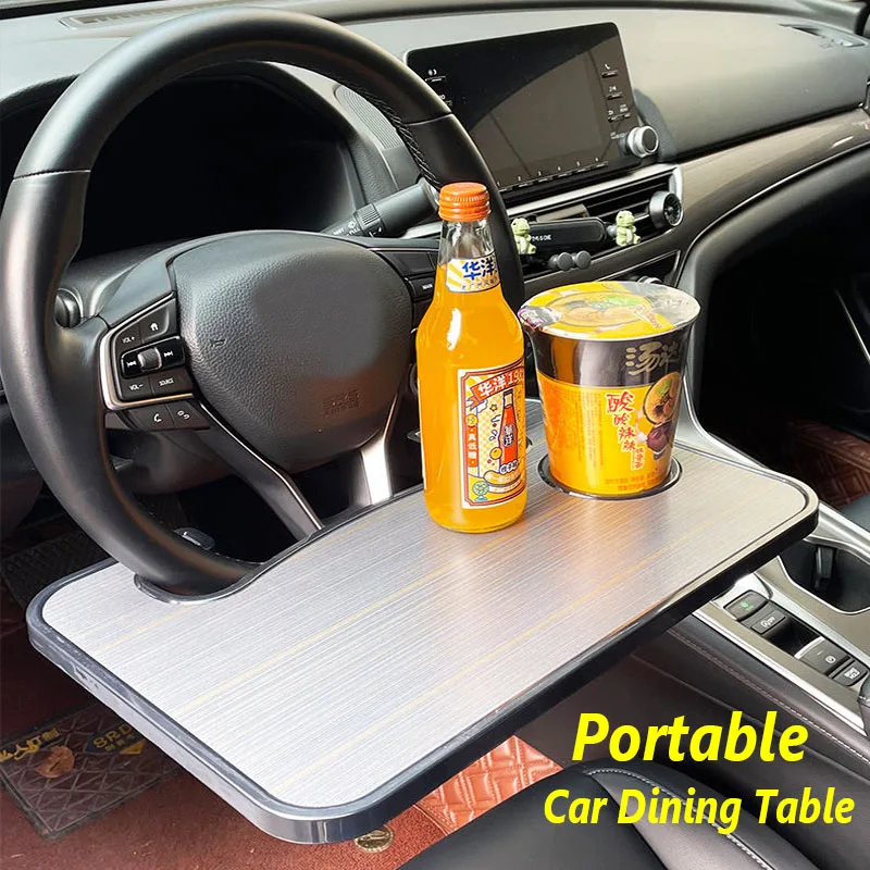 Multifunction Auto Car Table Steering Wheel Drinks Food Coffee Holders Tray Vehicle Mount Laptop Bracket Plate Car Accessories