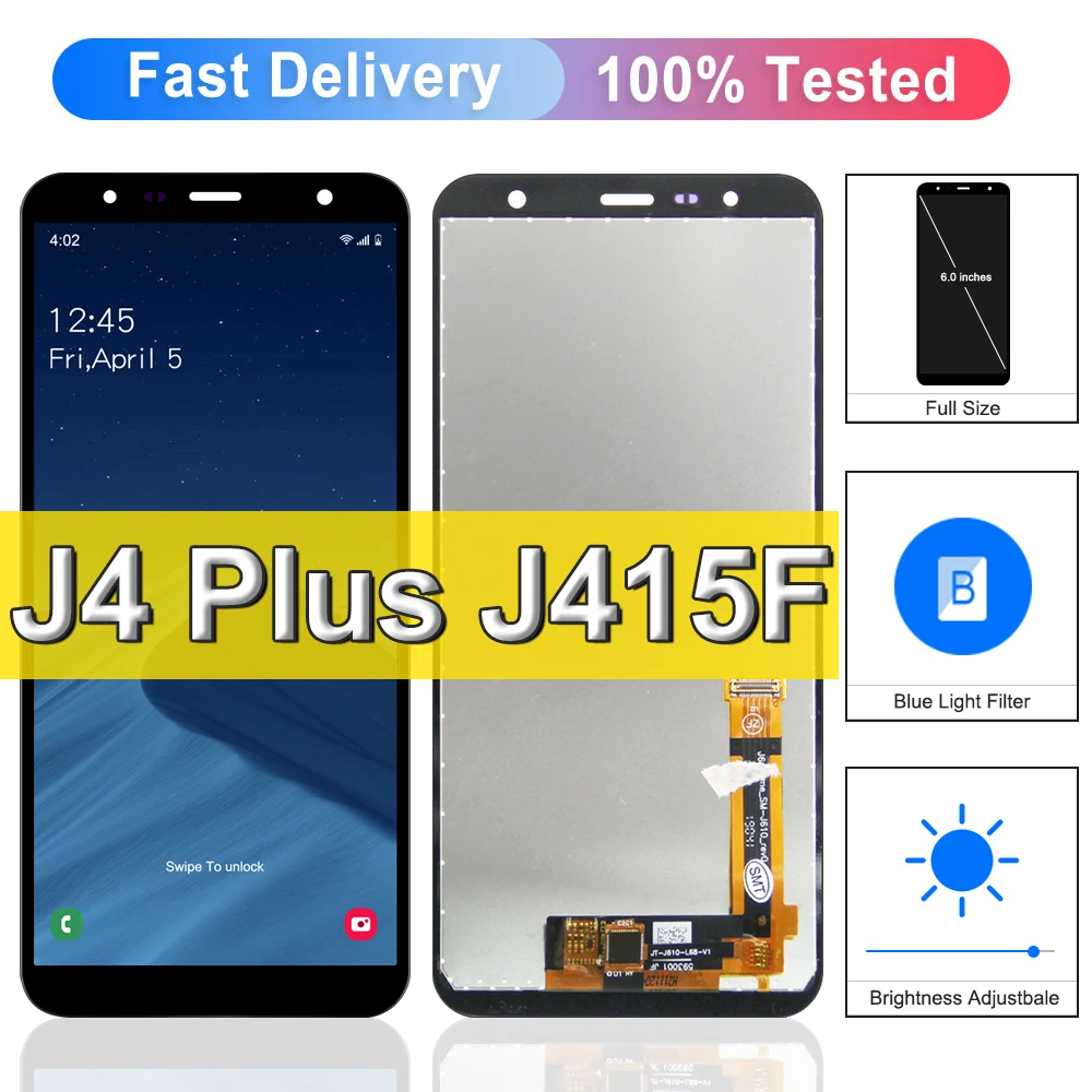 

6.0'' LCD For Samsung J4+ J4 Plus J415 LCD For Samsung SM-J415F SM-J415FN SM-J415G Display Touch Screen Replace Digitizer