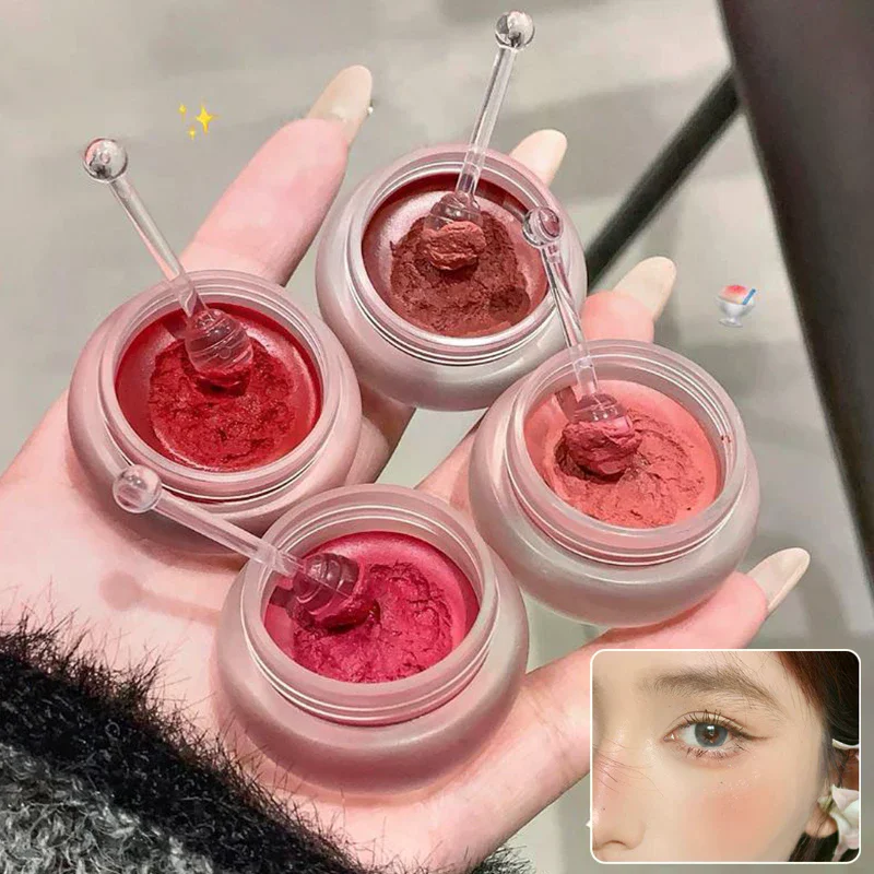 Cappuvini Canned Lip Mud Mist Lipstick Moisturizing Velvet Matte Mousse Solid Lip Gloss Cheek Blush Cream Tint Lips Cosmetic