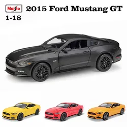 Maisto 1:18 2015 Ford Mustang GT yellow Classic Alloy Car Model Static Die Casting Model Collection Gift Toy Gift