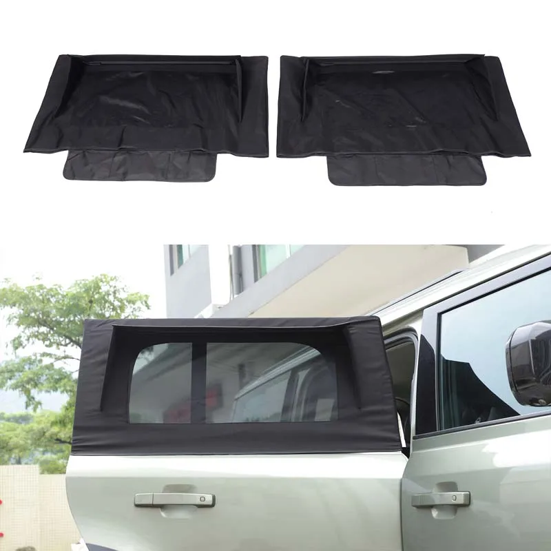 

For Land Rover Defender 110 2020-2025 Car Rear Door Window Sunshade Net Insect Prevention Net Removable Cover Accessories