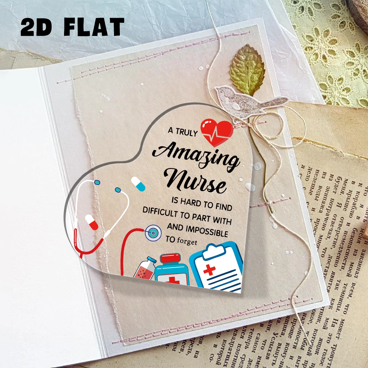 1pc Nurse Gifts For Women Men Engraved Acrylic Plaque,appreciation Quotes Gift For Birthday, Nurses Day, Nurse Week Office Decor