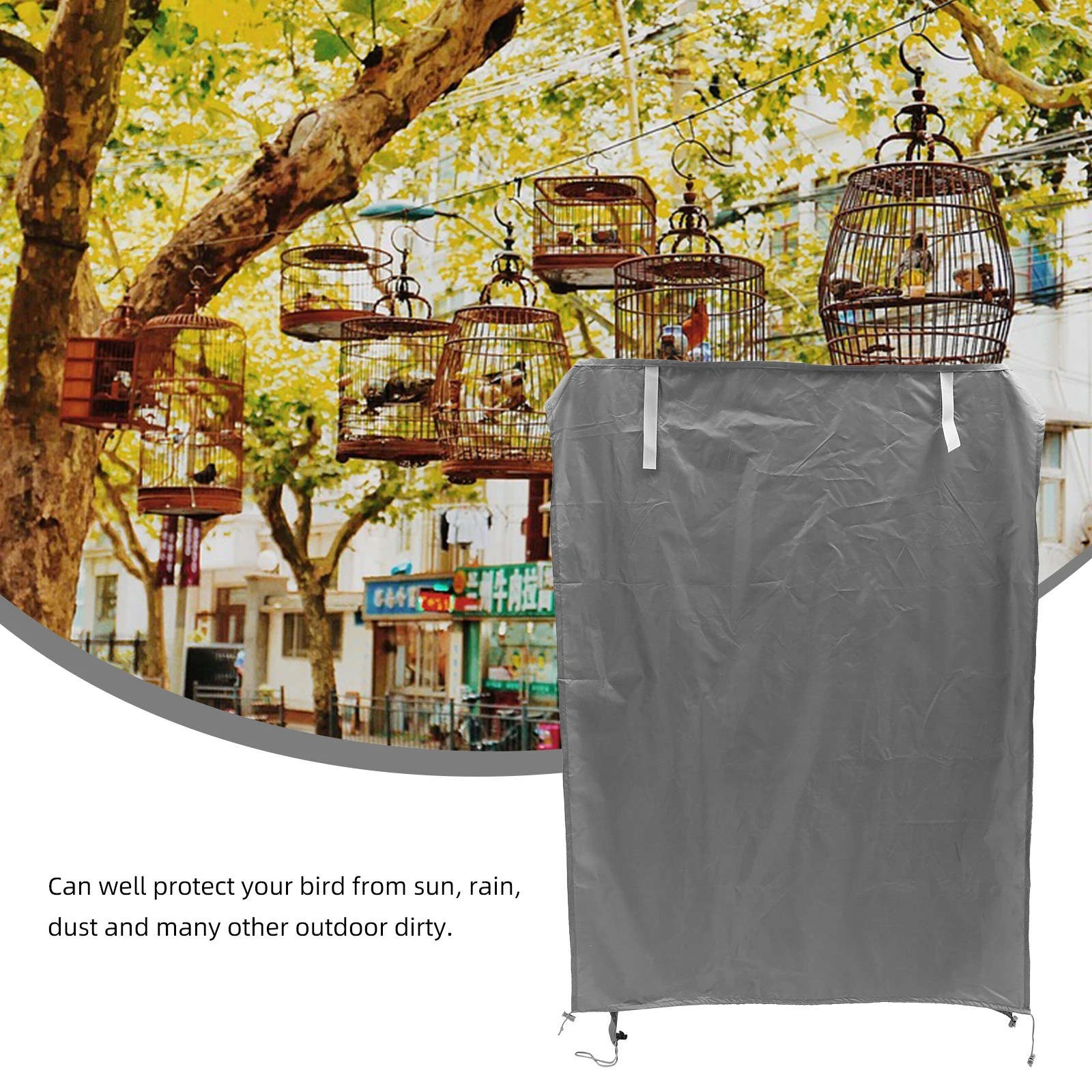 

Bird Cage Cover Waterproof Dust-Proof Sun Rain Protection Parrot Outdoor Aviary Shield Animal Housing Yard Cover
