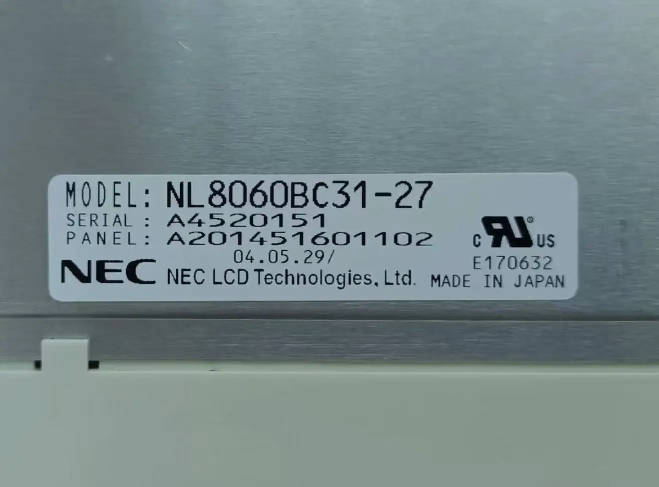 Brand new, factory-sealed 12.1-inch NL8060BC31-27 LCD monitor