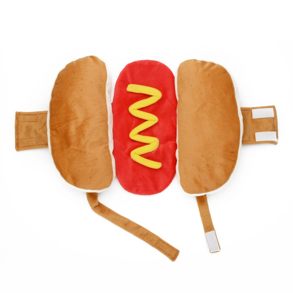 Hot Dog Pet Dog Clothes Puppy Funny Dachshund Sausage Costume Winter Warm Outfit Festival Party Accessories