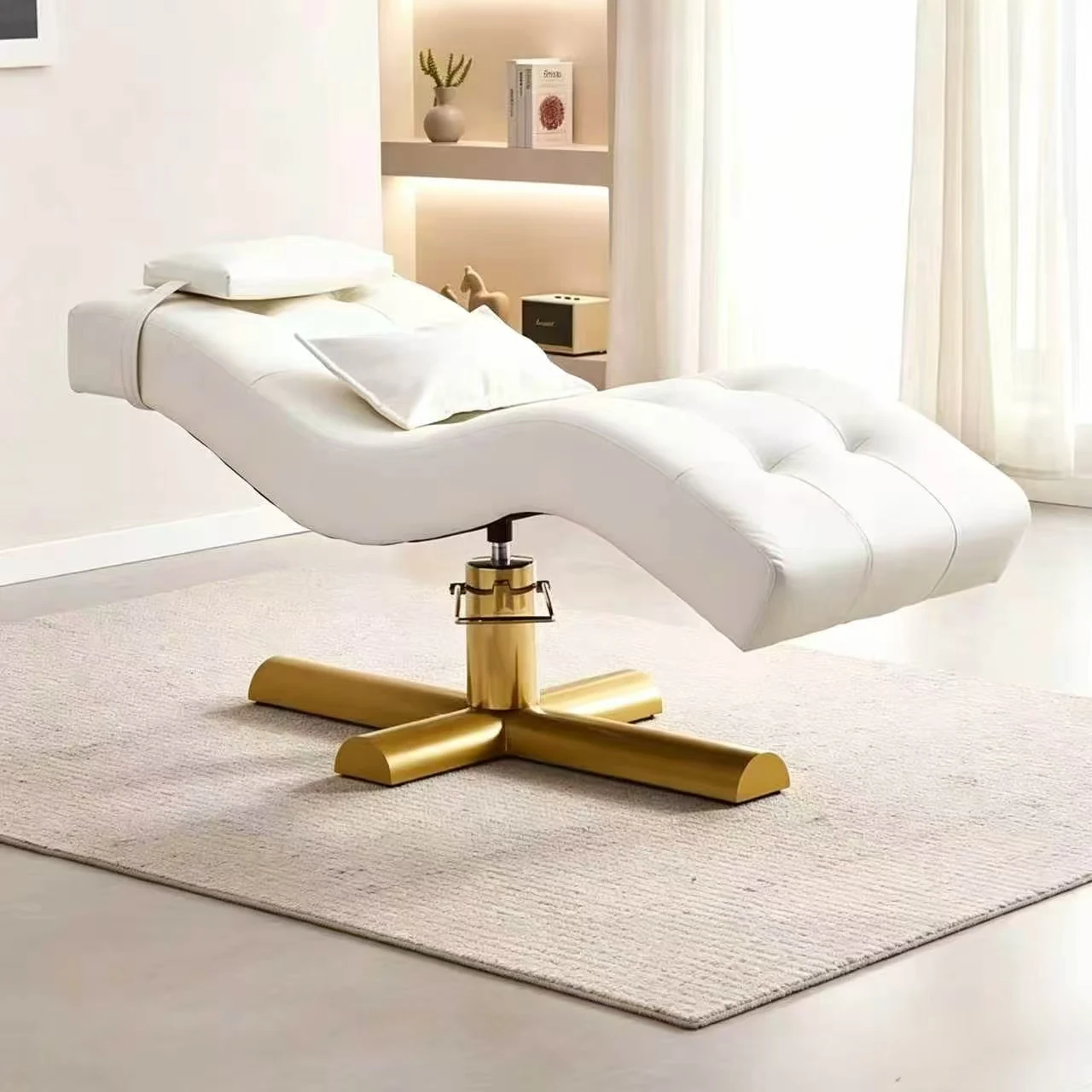 Beauty Salon Furniture Sets Facial Spa Treatment Chair Massage Curved Lash Bed With Chair
