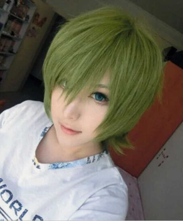 Unisex Short Cosplay Wig Women Men Fluffy Straight Anime Comic Hairstyle Party