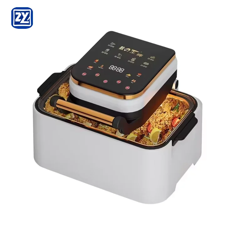 12L Visual Air Fryer New Home Flip-free Visual Multi-function Large Capacity Deep Frying Pan Electric Oven Stainless Steel JD19