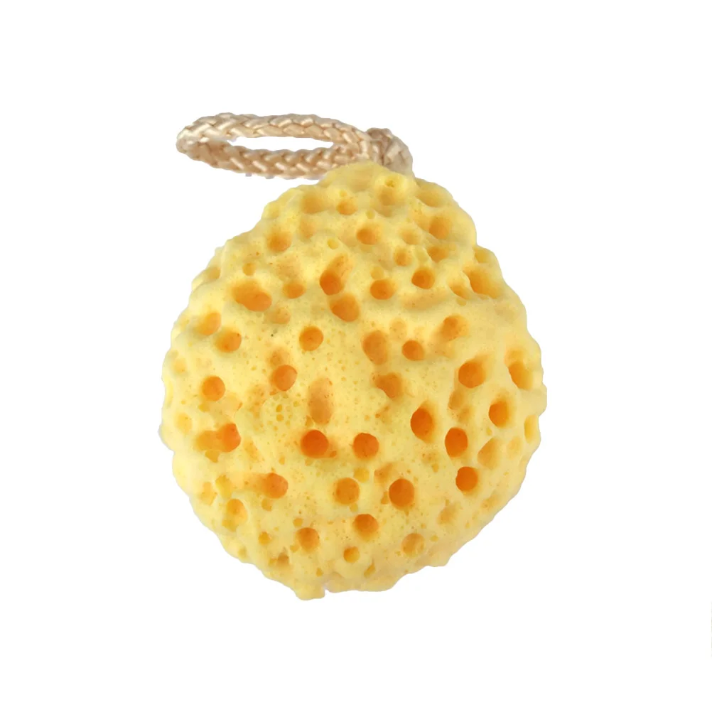 

3Pcs Children Bath Sponge Ball Exfoliating Skin Care Massaging Dead Skin Removal Fruit Shaped Design Green Yellow Orange