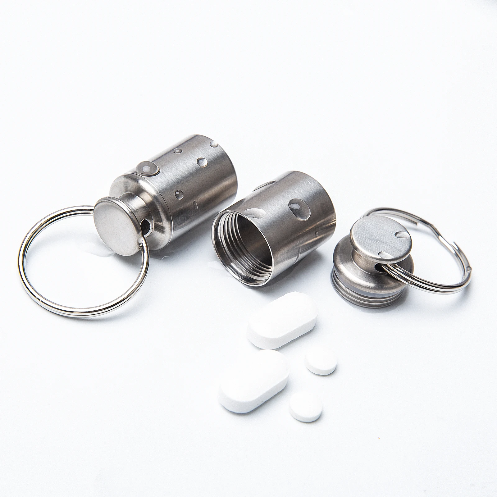 

Mini Titanium Bottle Outdoor Waterproof Bottles Pill Bottle EDC Portable Sealed Container Tool