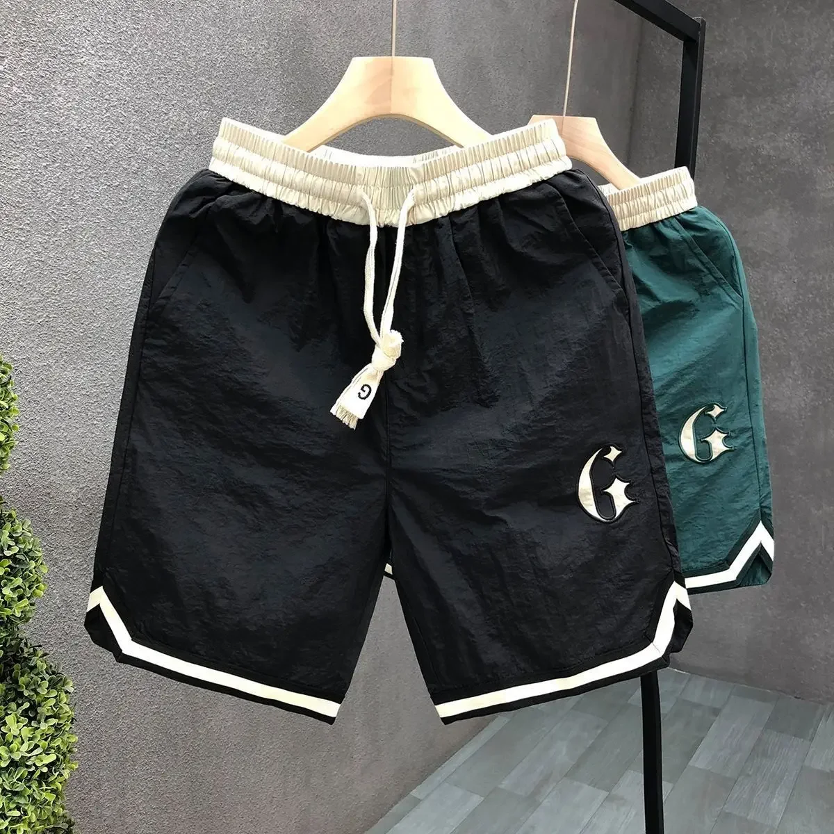 

Свободные широкие мешковатые шорты на шнурке для тренировок с карманами, баскетбольные спортивные мужские шорты, быстросохнущие мужские шорты, спортивные Xl Y2k