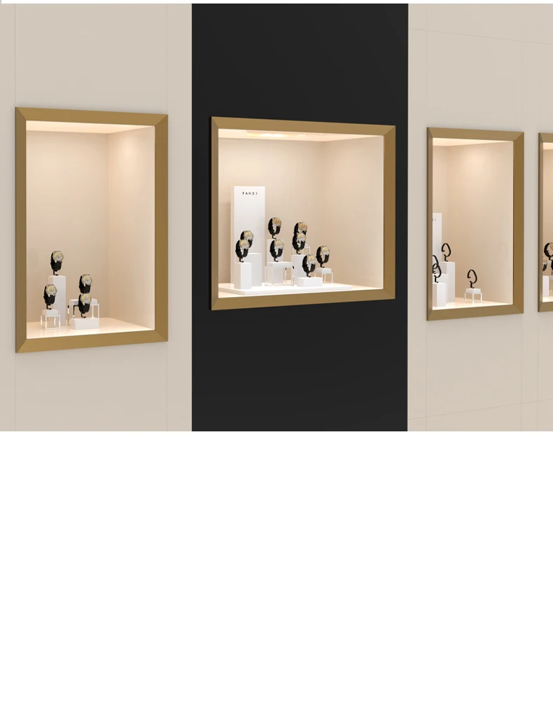 Oirlv Uhrenständer Schmuck-Organizer Metall Tischständer Uhren-Aufbewahrungsregal Set Uhren-Schmuckgeschäft Theken-Präsentationsständer – Detail 18