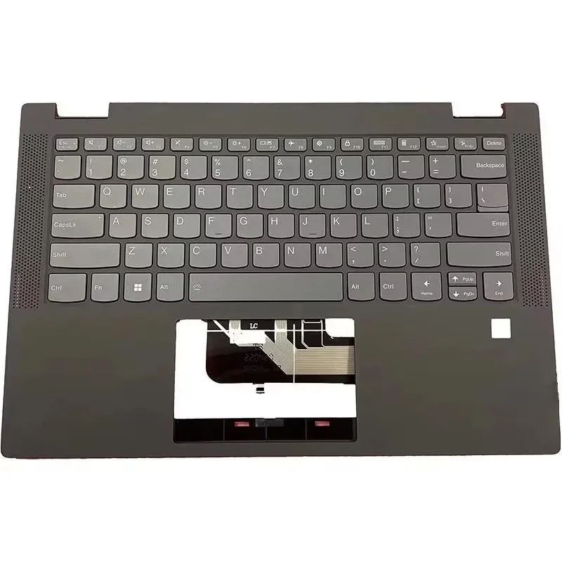 Replacement Laptop Upper Case Palmrest /Backlit Keyboard Assembly Part for Lenovo Flex 5-14IIL05 ARE05 ITL05  Gray Color