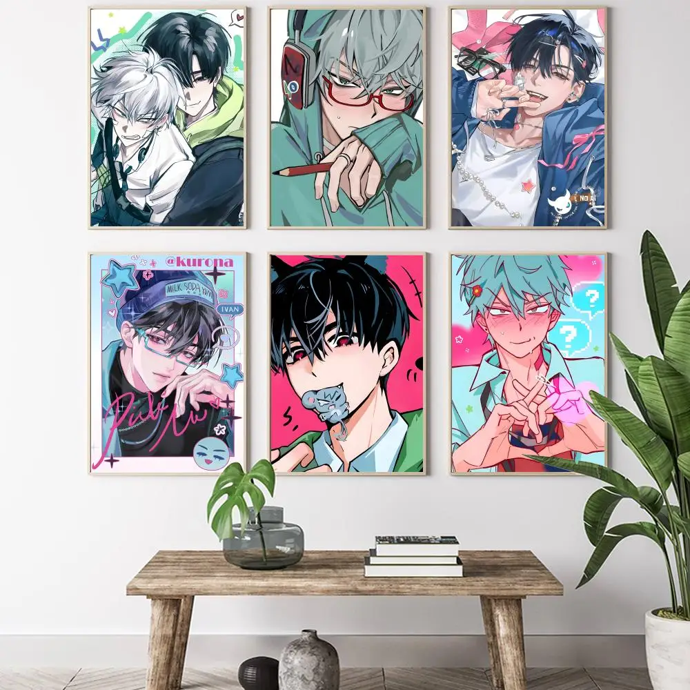 A-Alien Stage Card Anime Painting Calligraphy HD Canvas Poster living room bedroom bar aesthetic decoration