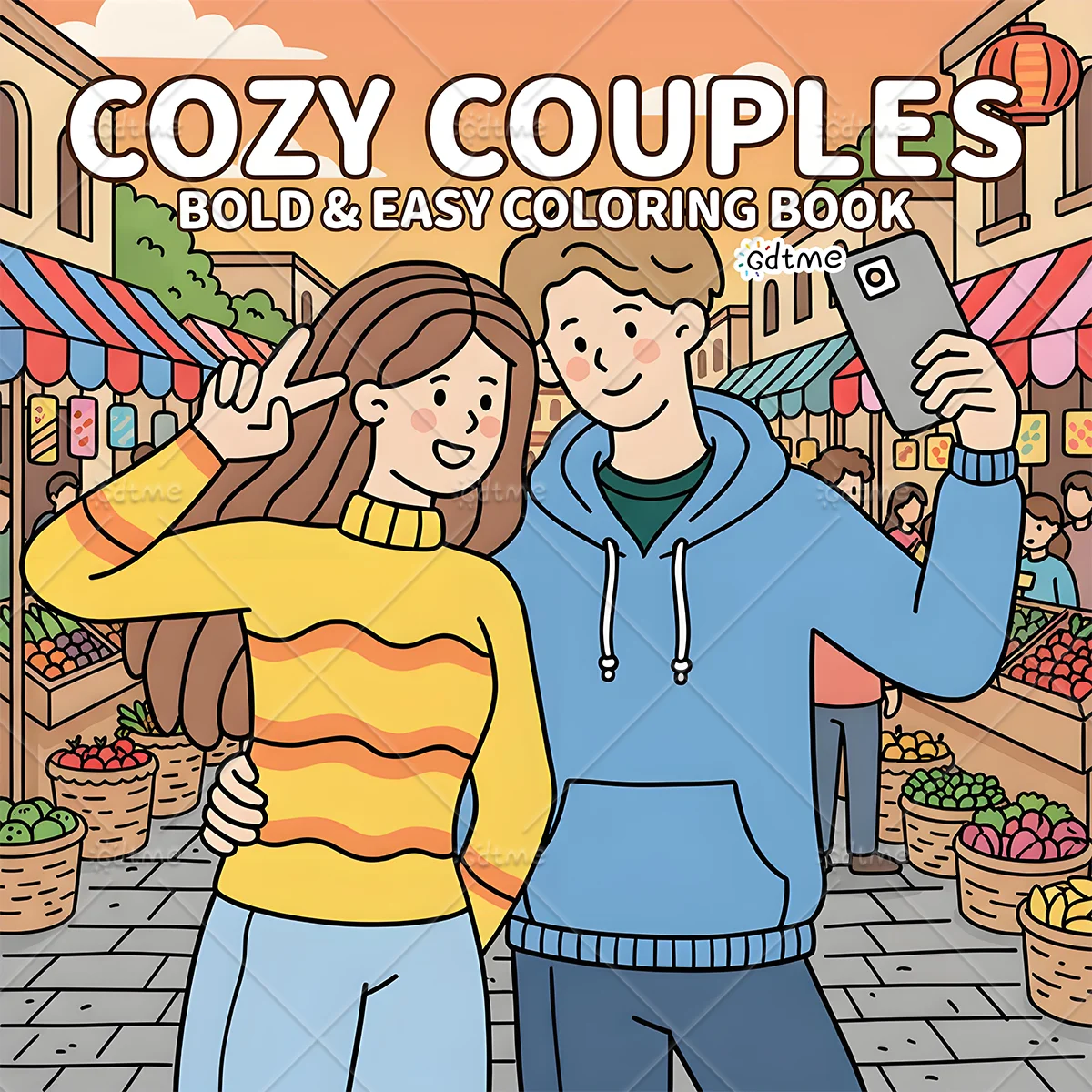 COZY COUPLES Coloring Book for Adults Featuring Cute Cozy Daily Activities for Relaxation (Cozy Spaces Coloring)